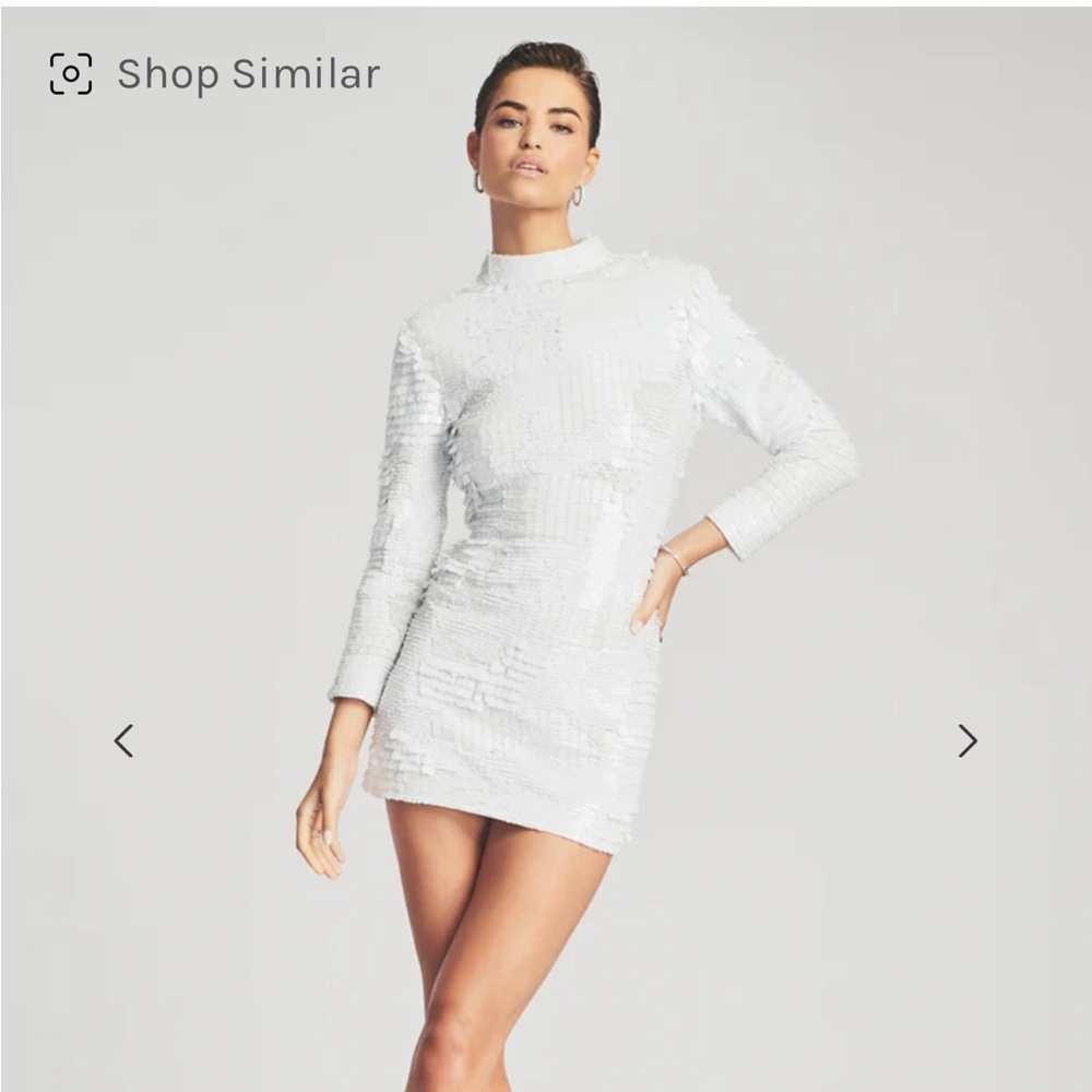 Retrofete April white sequin dress